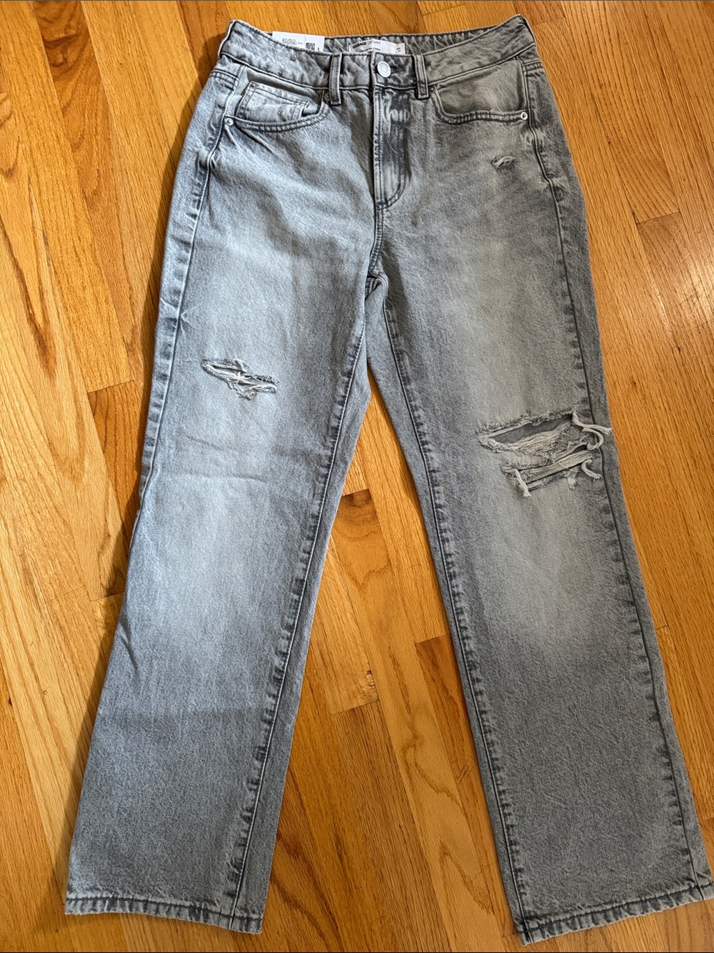Garage Denim Gray Jeans Droit Annees 90’s Straight Size 7 28 NWT New with Tags